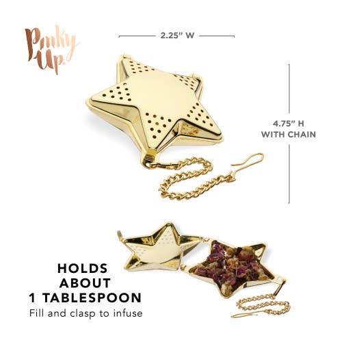 Gold-Plated Stainless Steel Loose Leaf Tea Infuser - Star