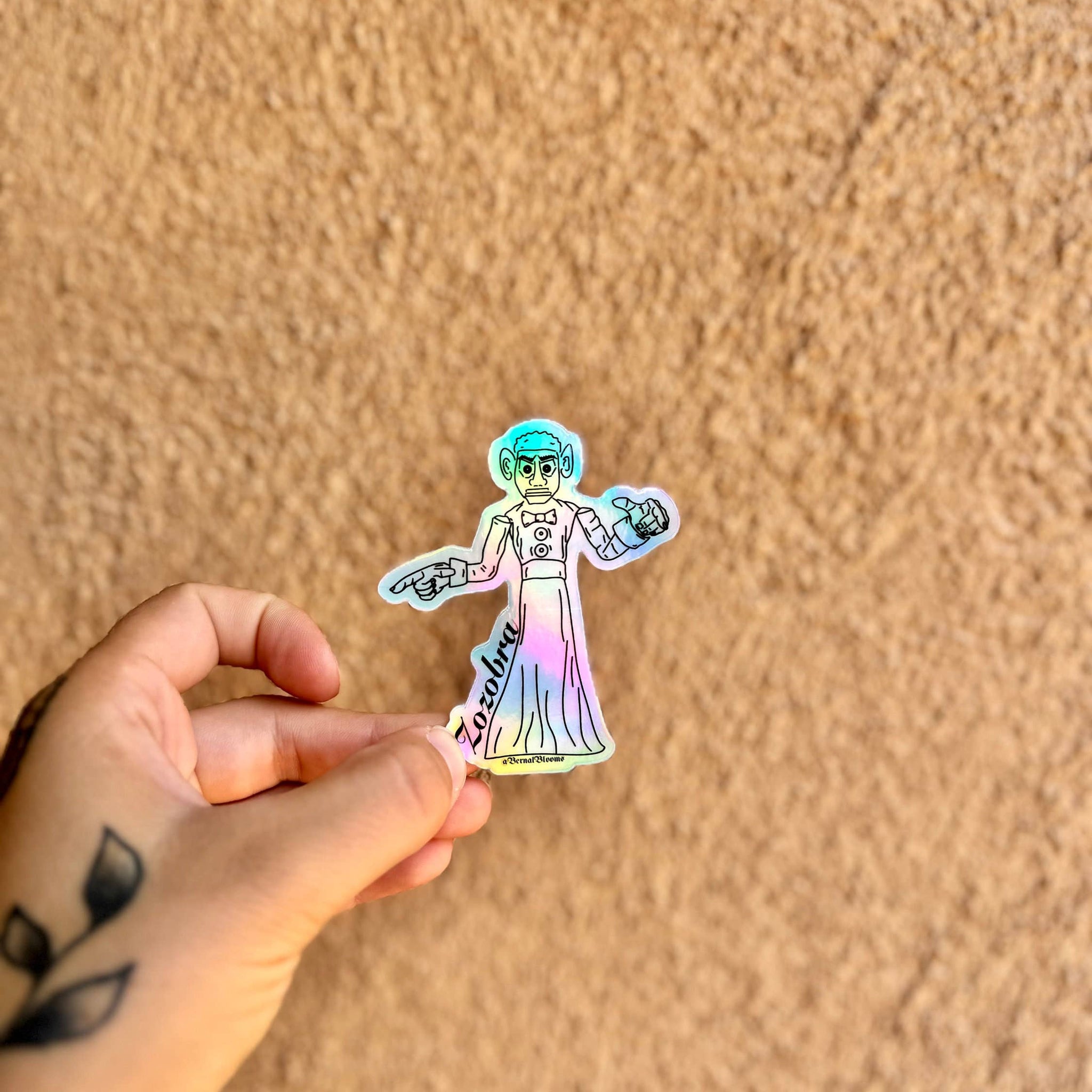 Bernal Blooms Zozobra Sticker Holographic
