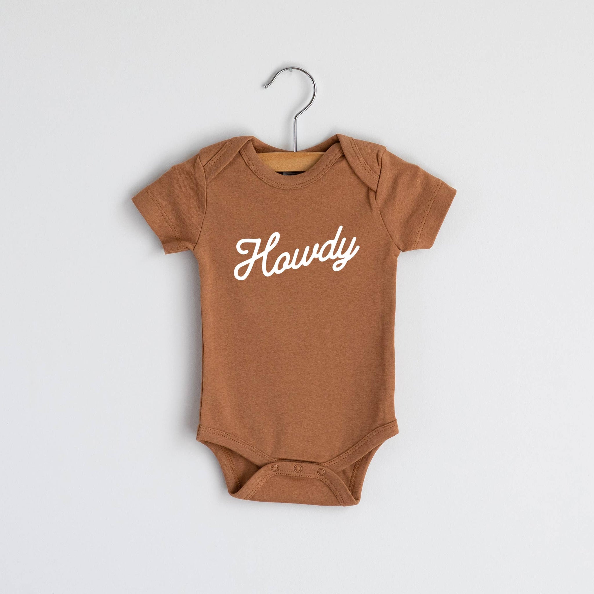 Camel Organic Howdy Modern Baby Onesie