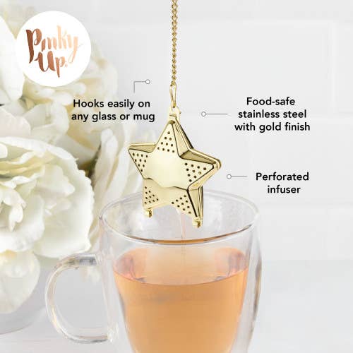 Gold-Plated Stainless Steel Loose Leaf Tea Infuser - Star