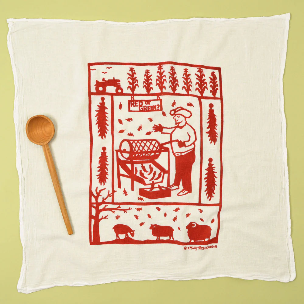 KEI & MOLLY - Flour Sack Dish Towel: Chile Roaster