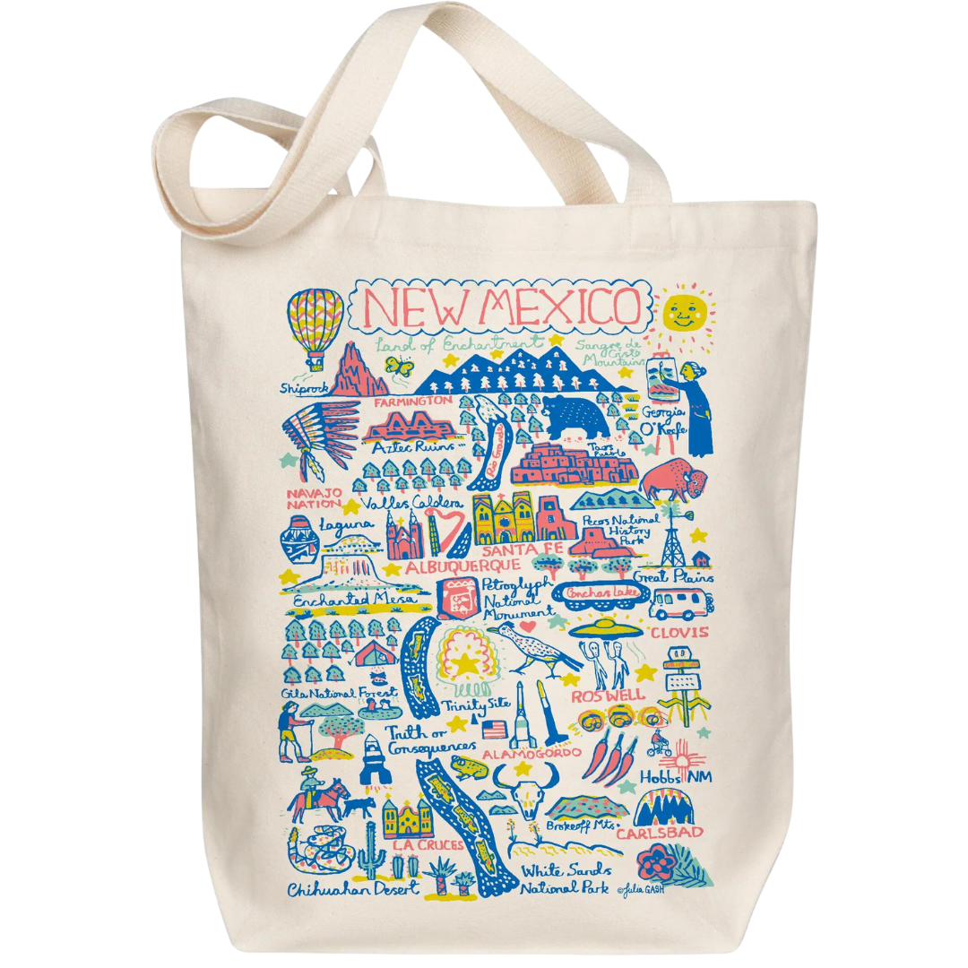 NEW MEXICO BOUTIQUE MAP ART TOTE