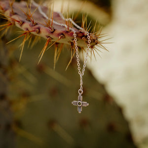 ROOT & FEATHER TINY ZIA CHARM NECKLACE