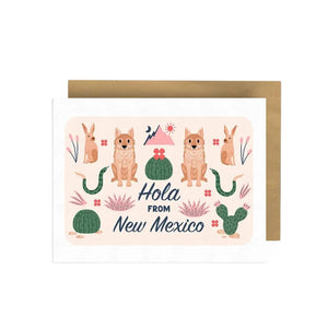HOLA FROM NEW MEXICO GREETING CARD - New Nuevo